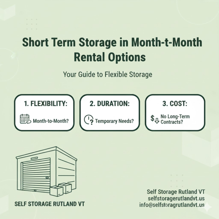 Short Term Storage in Rutland VT: Month to Month Rental Options