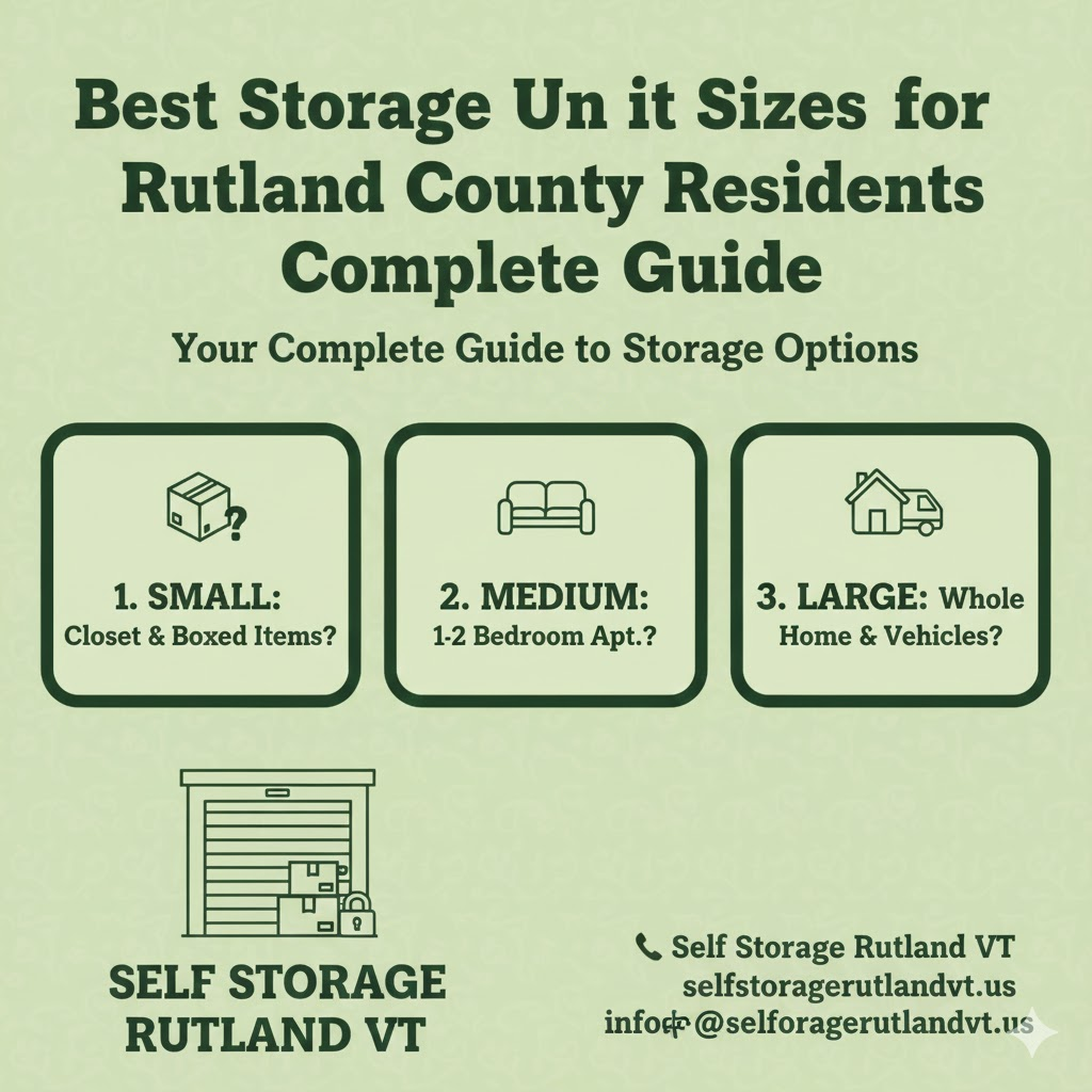 Best Storage Unit Sizes for Rutland County Residents: Complete Guide