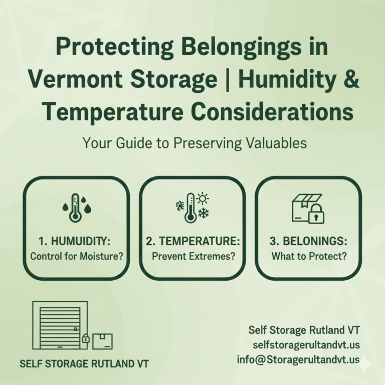 Protecting Belongings in Vermont Storage: Humidity & Temperature Considerations
